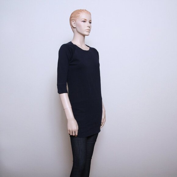 Lacoste Sweaters - Lacoste 3/4 Sleeve Crew Neck Cotton Pullover Blue Women Size XS